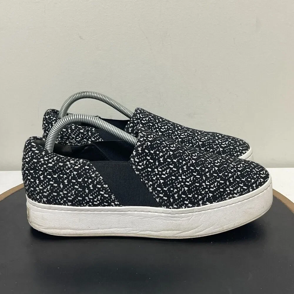Vince Sneakers Womens US 9.5M EUR 39.5 Blair‎ Slip On Platform Black White Knit